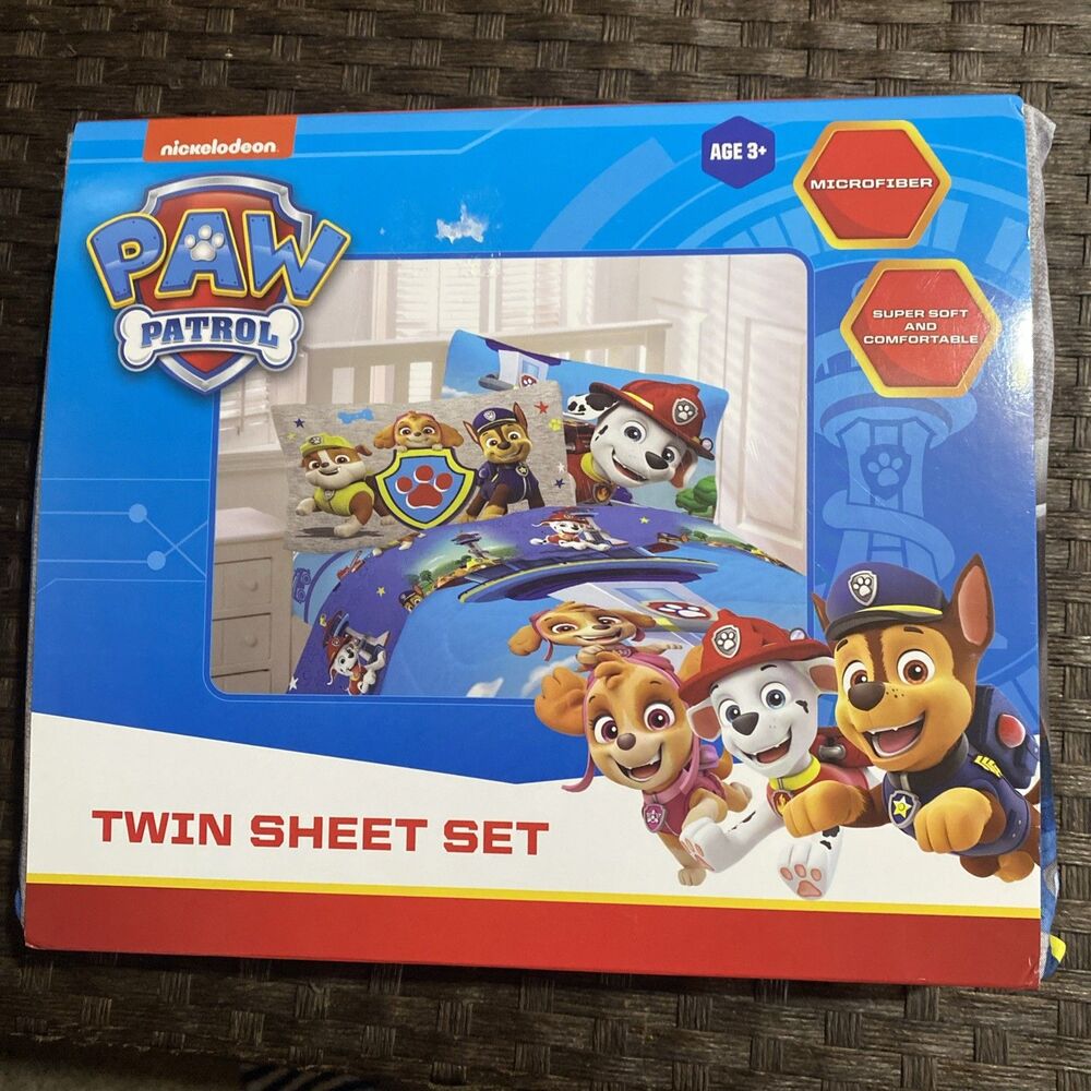 NEW Nickelodeon Paw Patrol Microfiber Kids TWIN Sheet Set, SpinMaster, Puppies